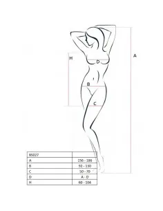 PASSION WOMAN BS027 BODYSTOCKING ESTILO VESTIDO ROJO TALLA UNICA 2