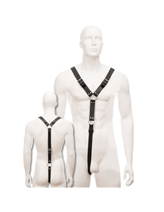 LEATHER BODY - HARNESS MEN NEGRO