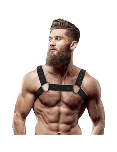 FETISH SUBMISSIVE ATTITUDE - ARNÉS DEPORTIVO AJUSTABLE NEOPRENO PECHO HOMBRE