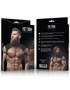 FETISH SUBMISSIVE ATTITUDE - ARNÉS BRIGADE AJUSTABLE ECOPIEL CUELLO HOMBRE 2