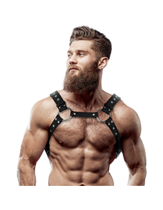 FETISH SUBMISSIVE ATTITUDE - ARNÉS ECOPIEL PECHO CON TACHUELAS HOMBRE