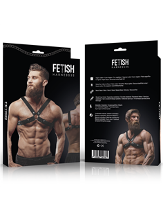 FETISH SUBMISSIVE ATTITUDE - ARNÉS BULLDOG AJUSTABLE ECOPIEL PECHO CRUZADO HOMBRE 2