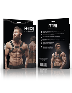FETISH SUBMISSIVE ATTITUDE - ARNÉS BULLDOG AJUSTABLE ECOPIEL PECHO HOMBRE 2
