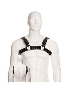 LEATHER BODY - BLACK BULL DOG HARNESS