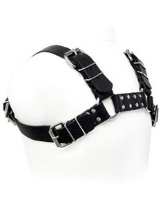 LEATHER BODY - BLACK BULL DOG HARNESS 2