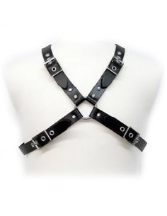 LEATHER BODY - BLACK BUCKLE HARNESS FOR MEN